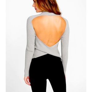LONG sleeve - Backless Sweater - Gray